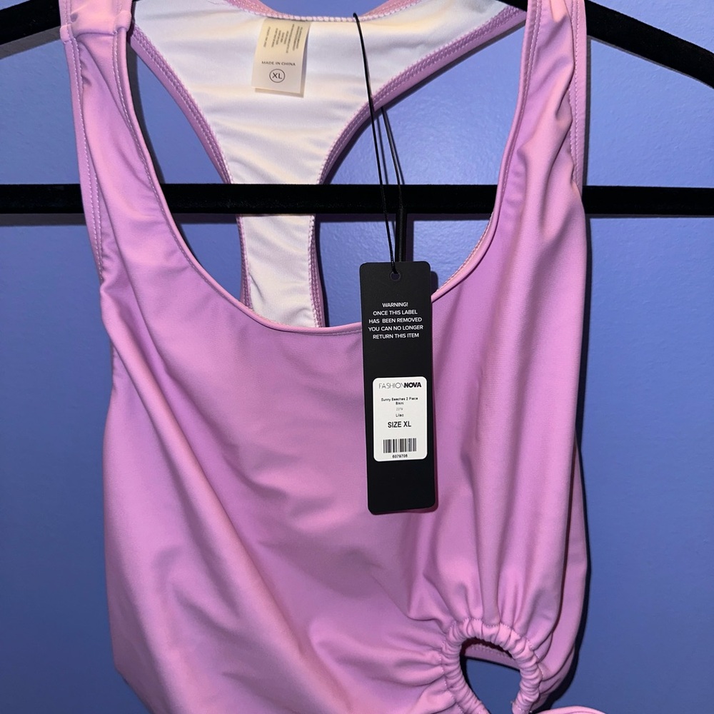 Fashion Nova Lavender Two-Piece Swimsuit